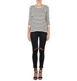 SET Pullover gestreept met see through