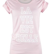 VLVT La vie est belle t-shirt roze