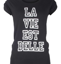 VLVT La vie est belle T-Shirt schwarz