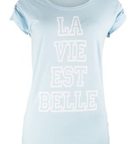 VLVT La vie est belle T-Shirt hellblau