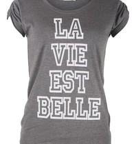 VLVT La vie est belle t-shirt grijs