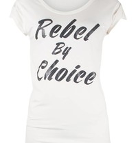 VLVT Rebel by choice T-Shirt weiß