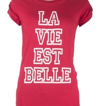 VLVT La vie est belle t-shirt rood
