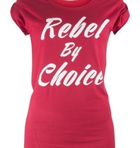 VLVT Rebel by choice t-shirt rood