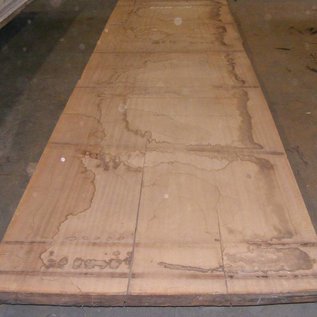 Afzelia - Doussie, tabletop, 450 x 127 x 5,5 cm, kiln dried, both sides cut