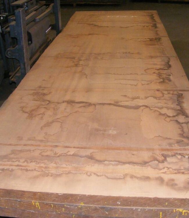 Afzelia Tischplatte, 4500 x 1310 x 55 mm, künstlich getrocknet, besäumt