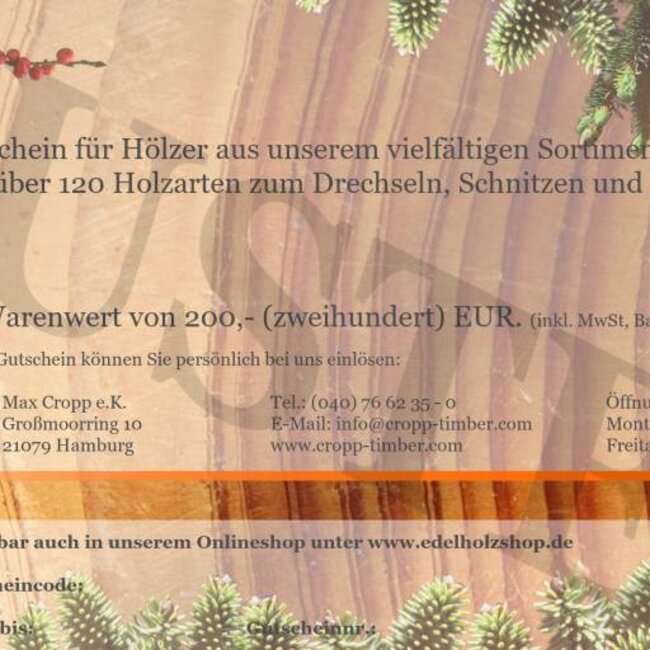 Geschenkgutschein - Weihnachtsspecial