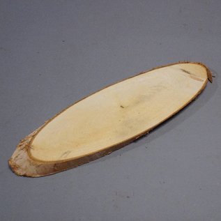 Birch slab oval approx. 280 x 80 x 10 mm, 0,2 kg