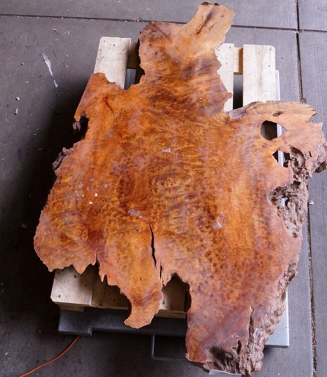 Kampfer Tischplatte, ca. 1500 x 950 x 75/60 mm, 52 kg, 11092