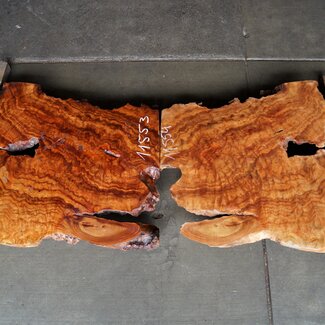 Camphor table top, approx. 1250 x 800 x 53/70 mm, 110 kg, 11553+54