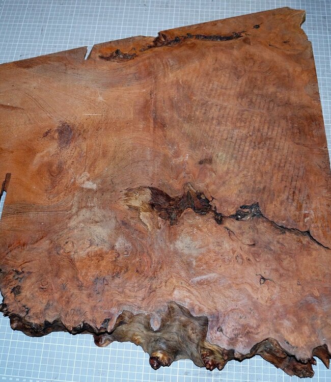 Sindora Burl, approx. 500 x 500 x 55 mm, 12,8 kg