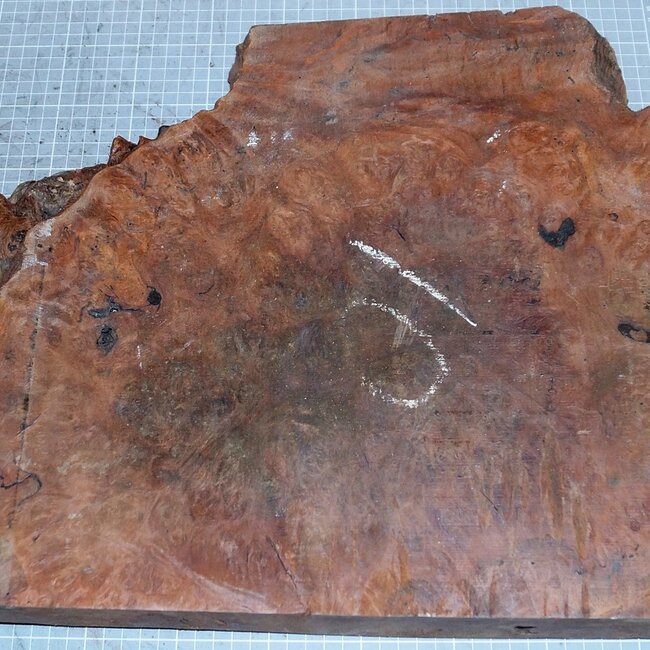 Sindora Burl, approx. 470 x 370/270 x 55 mm, 7,7 kg