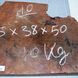 Sindora Burl, approx. 470 x 370/270 x 55 mm, 7,7 kg