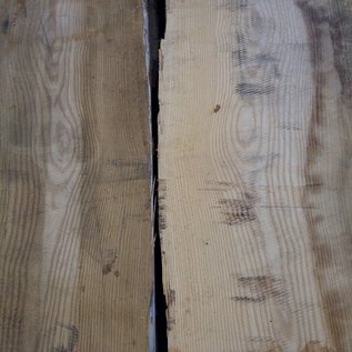 Ash table top pair, mirror cut, approx. 3850 x 580/540 x 52 mm, 11856