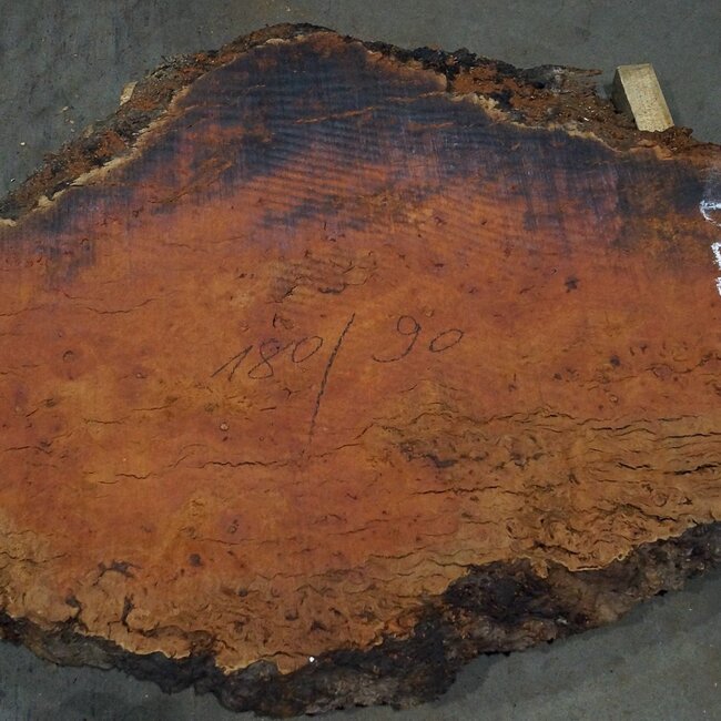 Eucalyptus burl, table top, approx. 1800 x 900 x 52 mm, 11879