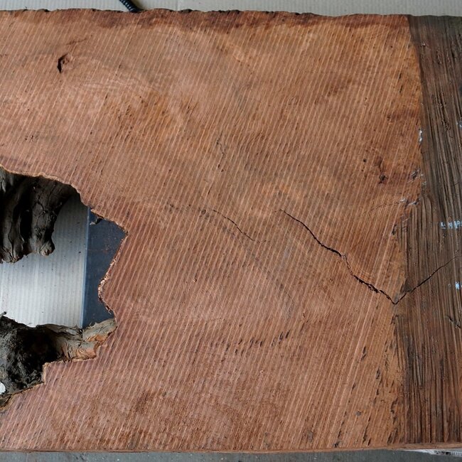Redwood burl, approx. 1100 x 580 x 80 mm, 60818