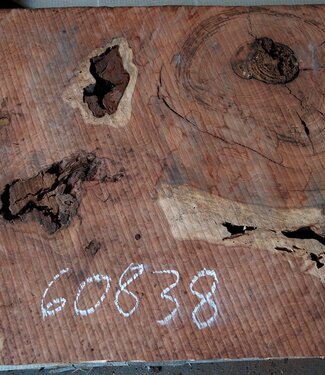 Redwood burl, approx. 800 x 610 x 52 mm, 60838
