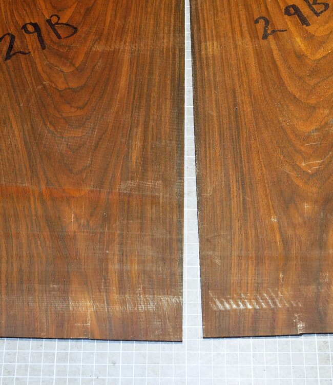 Cocobolo Palisander, Gitarren Böden, ca. 550 x 230 x 3 mm, ca. 1,1 kg