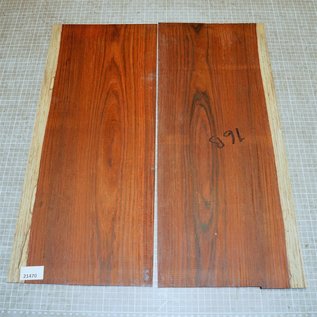 Cocobolo rosewood, guitar bottoms, approx. 550 x 230 x 3 mm, ca. 1,1 kg