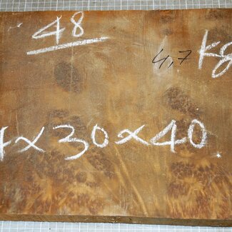 Golden Madrone burl approx. 411 x 290 x 46 mm, 4,6 kg