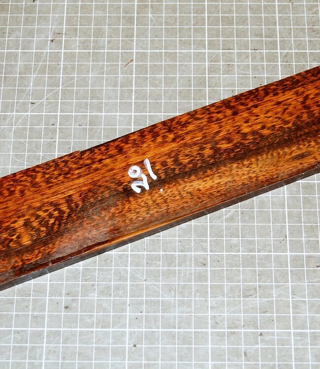Snakewood MF, fingerboard blank approx. 510 x 70 x 9 mm, 0,5 kg
