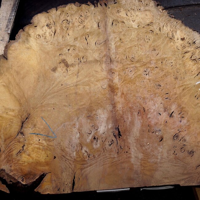 Laurel Maser, Tischplatte, ca. 1040 x 670 x 65 mm, 12324