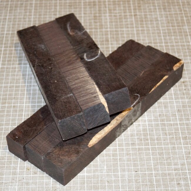 Grenadill Kanteln, 3 Stk/Stz, ca.150-300 x 33-40 x 33-40 mm, B-Qualität