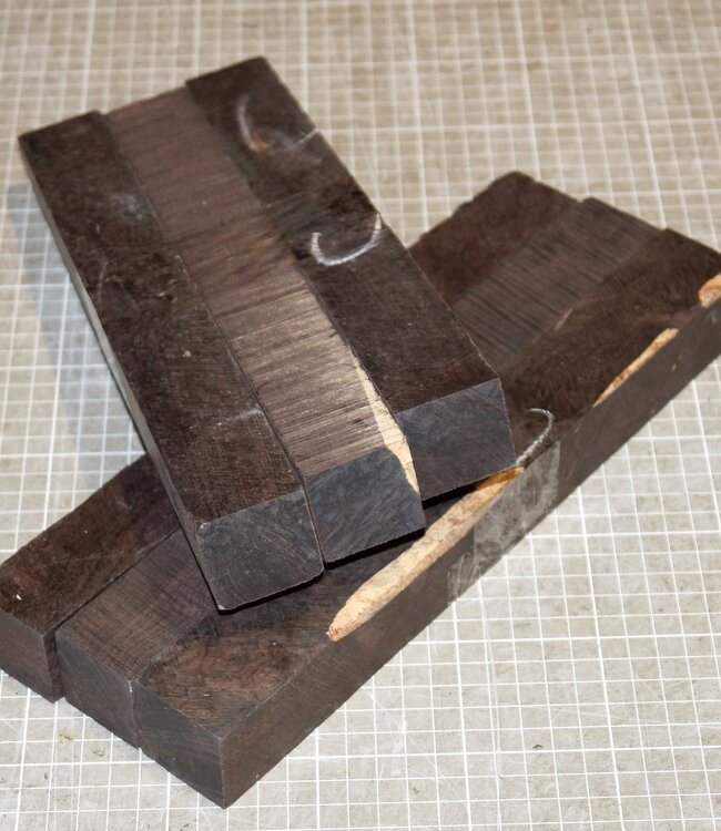 Grenadill Kanteln, 3 Stk/Stz, ca.150-300 x 33-40 x 33-40 mm, B-Qualität