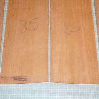 Bubinga, Set back/side, mirror cut