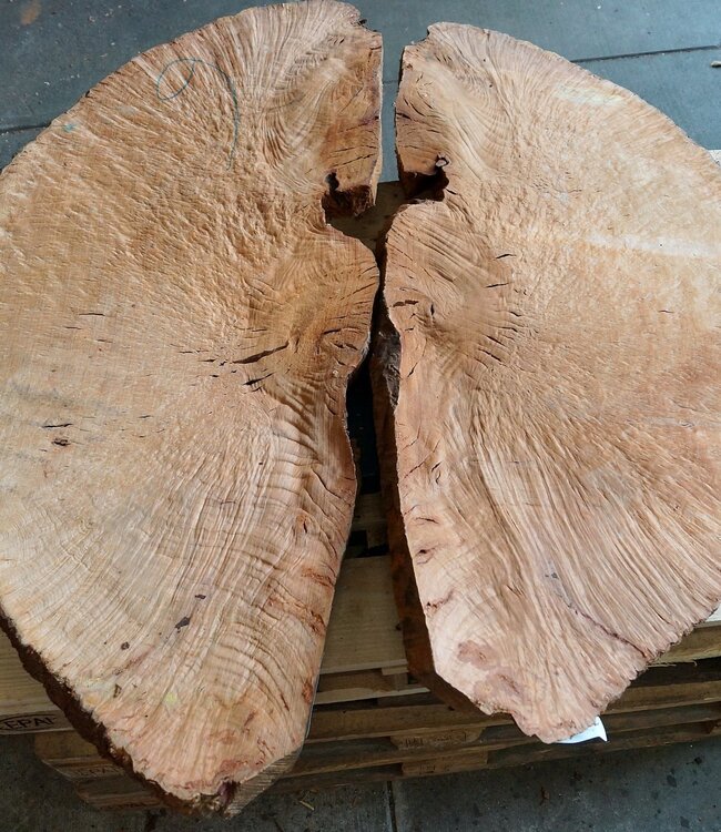 Madrona burl slab pair, approx. 1200 x 700 x 40 mm, 12468 a+b