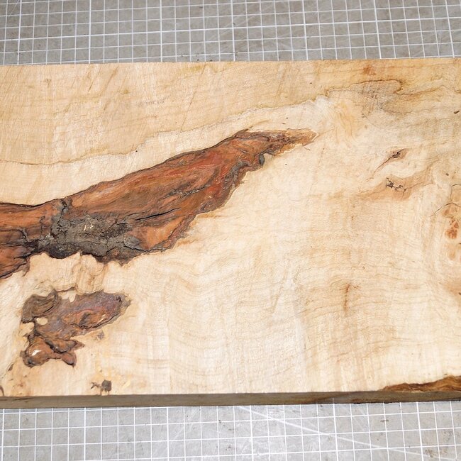 Euro Sycamore, fiddleback, approx. 380 x 205 x 49 mm, 2,3 kg