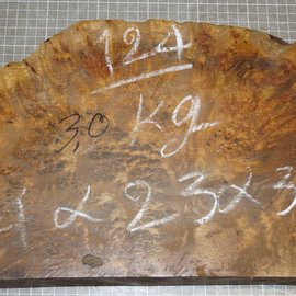 Golden Madrone burl, approx. 360 x 230 x 45 mm, 2,9 kg