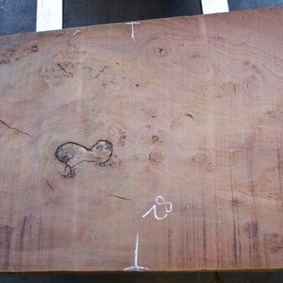 Eucalyptus table top, approx. 1400 x 820(890) x 75 mm, 12642