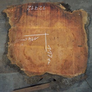 Eucalyptus burl table top, approx. 1170 x 1140(1500) x 52 mm, 12712