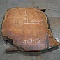 Eucalyptus burl table top, approx. 1150 x 1060(1200) x 52 mm, 12713