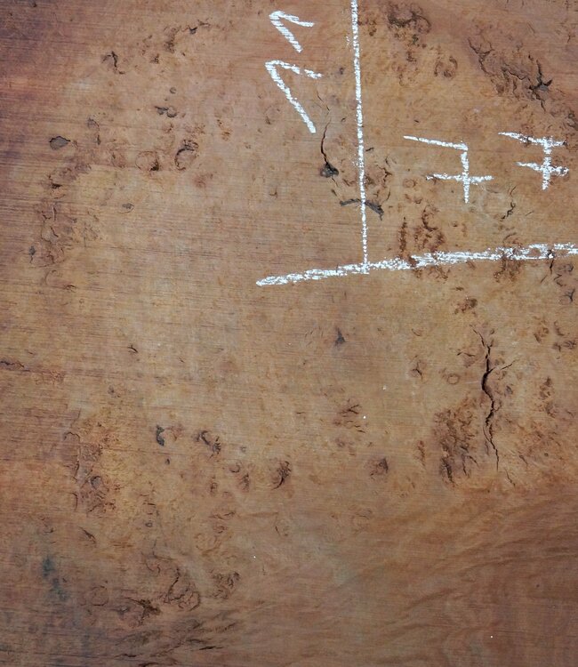 Eucalyptus Maser Tischplatte, ca. 1110 x 770(1200x900) x 52 mm, 12718