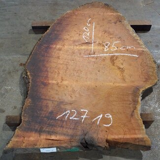 Eucalyptus Maser Tischplatte, ca. 1200 x 850(1250x1000) x 52 mm, 12719
