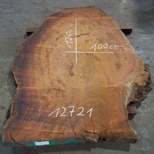 Eucalyptus burl table top, approx. 1200 x 1000(1300x1160) x 52 mm, 12721