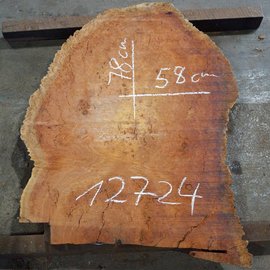 Eucalyptus burl table top, approx. 780 x 580(940x690) x 52 mm, 12724