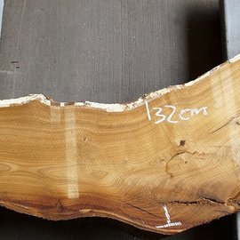 Laburnum slab, approx. 1420 x 320(200) x 50 mm, 12783