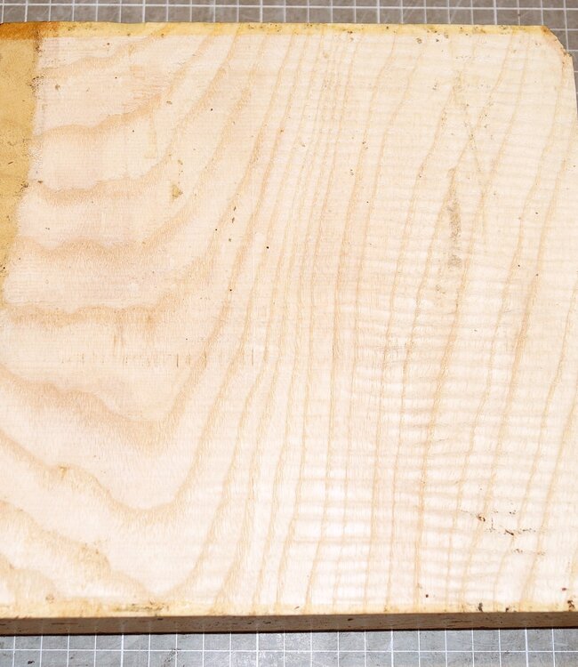 Ash fiddleback, approx. 220 x 220 x 50 mm, 1,5 kg