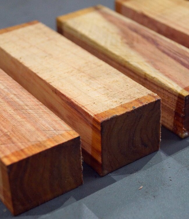 Brazilian Tulipwood, Knife handle, approx. 130 x 39 x 30 mm