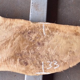 Poplar burl, Mappa slab, approx. 2080 x 550/330 x 55 mm, 12836