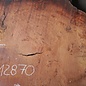 Eukalyptus Maser Tischplatte, ca. 1250 x 1180/720 x 52 mm, 12870