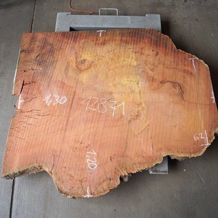 Eucalyptus Burl Table top, approx. 1300 x 1200/620 x 52 mm, 12871