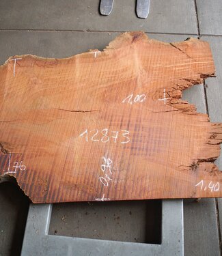 Eucalyptus Burl Table top, approx. 1400/1000 x 950/740 x 52 mm, 12873