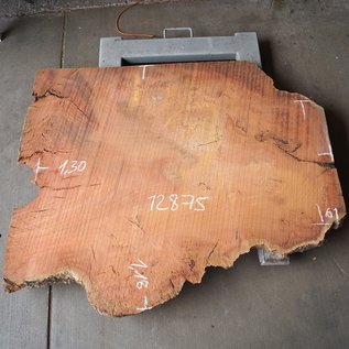 Eucalyptus Burl Table top, approx. 1300 x 1180/610 x 52 mm, 12875