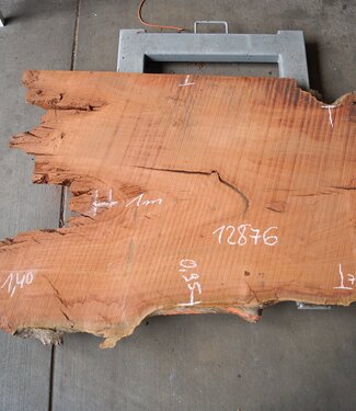 Eucalyptus Burl Table top, approx. 1400/1000 x 950/740 x 52 mm, 12876