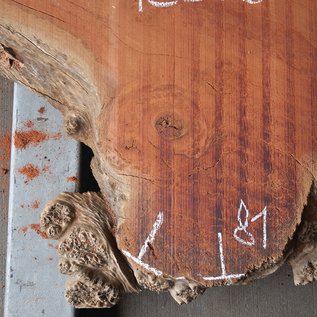 Eucalyptus Burl Table top, approx. 1140 x 810/830 x 52 mm, 12879