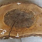 Walnut slab, approx. 910 x 430 x 52 mm, 12958